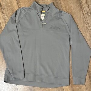Tommy Bahama Gray and Yellow Quarter-Zip Pullover